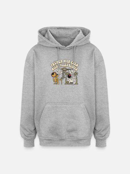 KI Liebhaber - Oversized Unisex Hoodie - Grau meliert