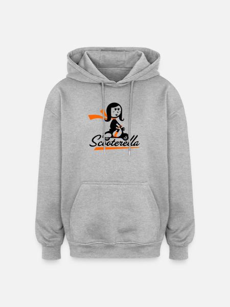 scooter girl - Oversized Unisex Hoodie - heather grey
