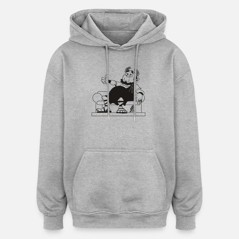 Brutus - Sweat à capuche oversize unisexe - gris chiné