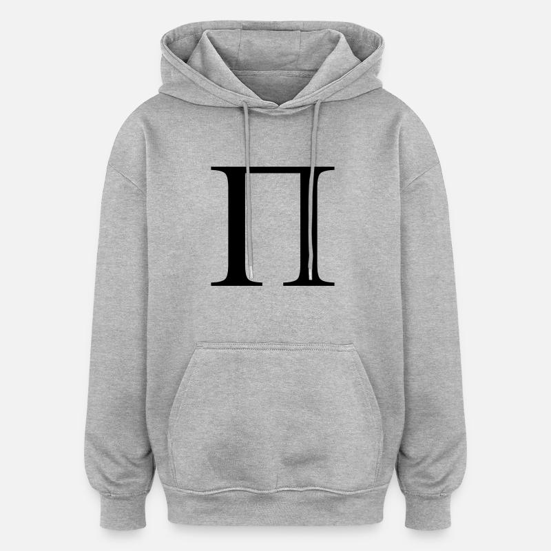 pi greek - Sweat à capuche oversize unisexe - gris chiné