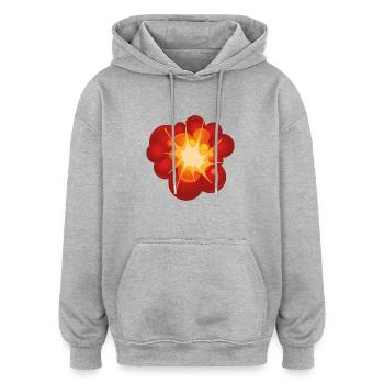 Explosion - Oversized Unisex Hoodie - Grau meliert - Vorne - Noah (186cm)
