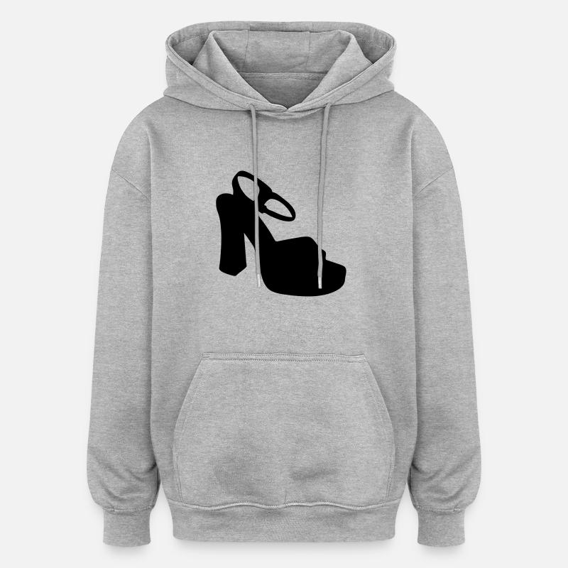 Vector highheels Silhouette - Sweat à capuche oversize unisexe - gris chiné