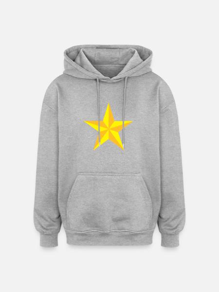 star - Oversized Unisex Hoodie - heather grey