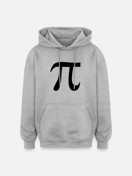 pi - Oversized Unisex Hoodie - Grau meliert