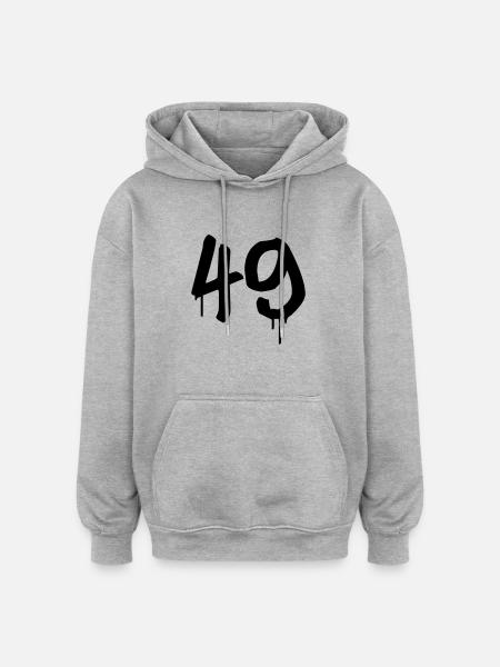 Day: 49 - Oversized Unisex Hoodie - heather grey