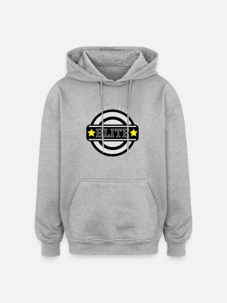ELITE Fight crew - Oversized Unisex Hoodie - heather grey