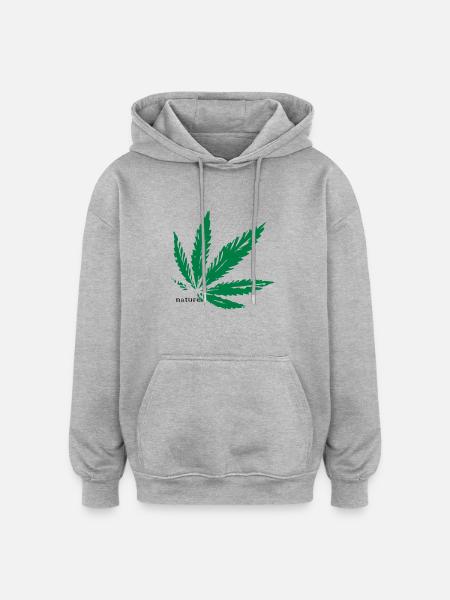 Hemp Nature - Oversized Unisex Hoodie - Grau meliert
