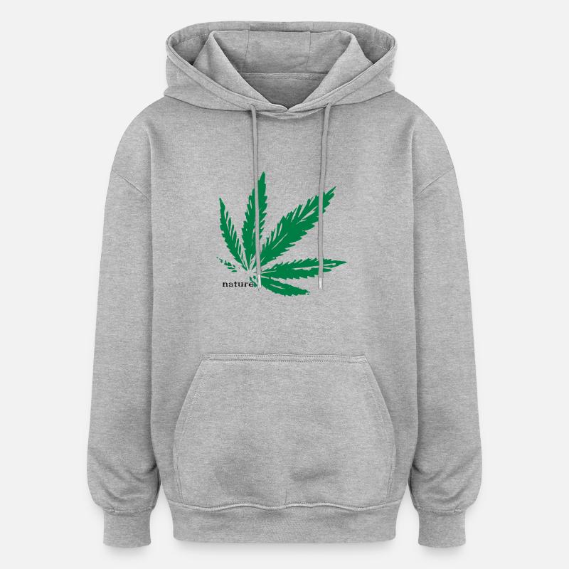 Hemp Nature - Oversized Unisex Hoodie - Grau meliert