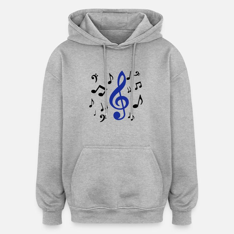 notes - Oversized Unisex Hoodie - heather grey