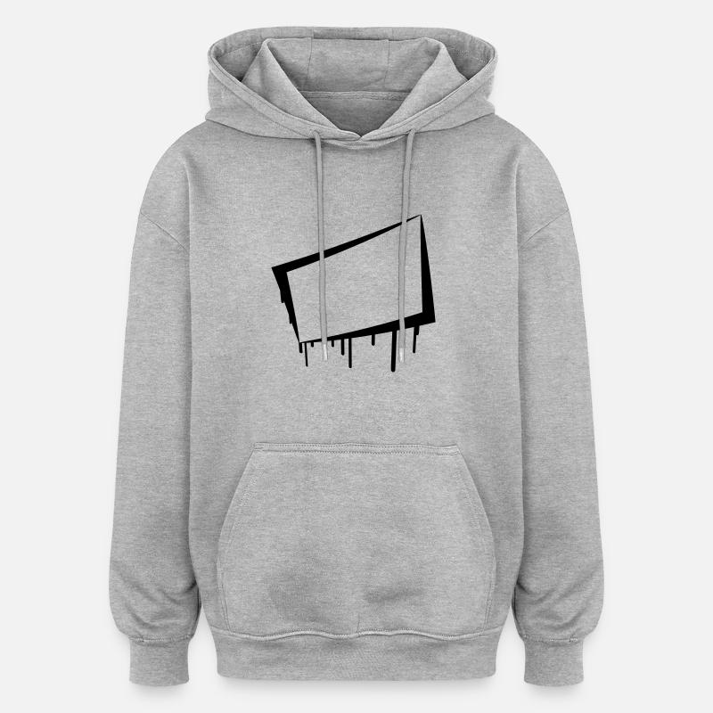 Frame - Sweat à capuche oversize unisexe - gris chiné