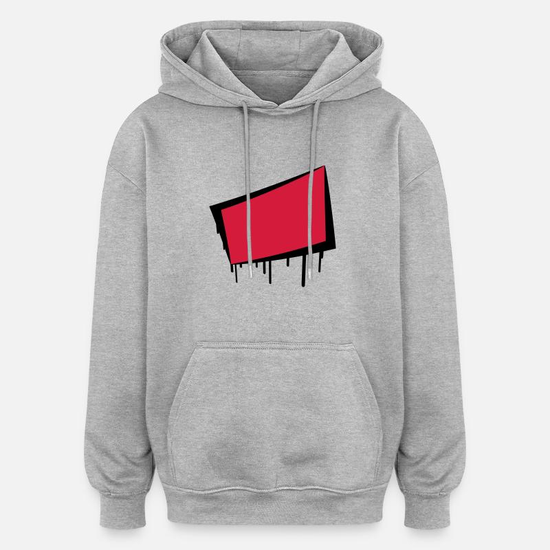 Frame - Sweat à capuche oversize unisexe - gris chiné
