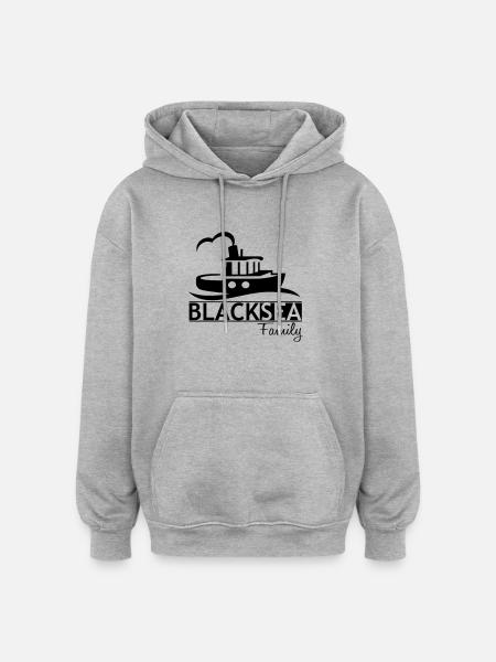 BlackSeaFamily - Oversized Unisex Hoodie - Grau meliert