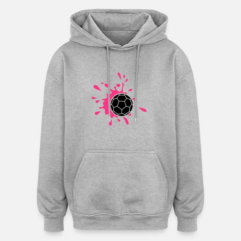 Handball - Sweat à capuche oversize unisexe - gris chiné