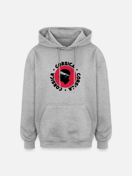Corsica - Oversized Unisex Hoodie - heather grey