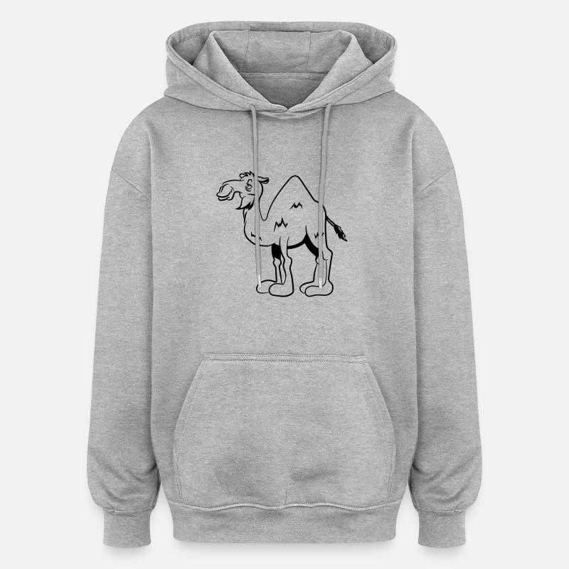 Camel witty stupid - Oversized Unisex Hoodie - heather grey