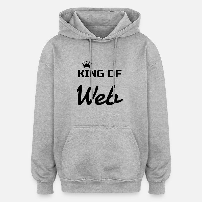 Webmaster Internet Web Geek Website - Sweat à capuche oversize unisexe - gris chiné