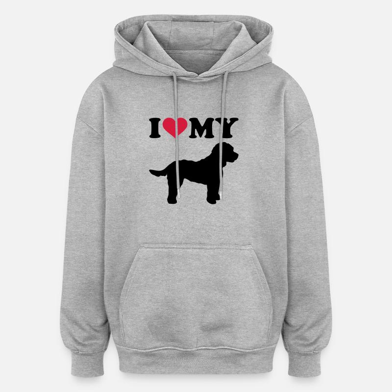 Cockapoo - Sweat à capuche oversize unisexe - gris chiné