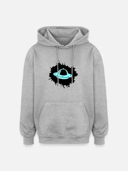 Ufo blobs - Oversized Unisex Hoodie - heather grey