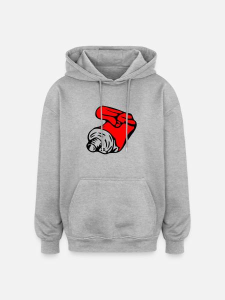 Farbe - Oversized Unisex Hoodie - Grau meliert