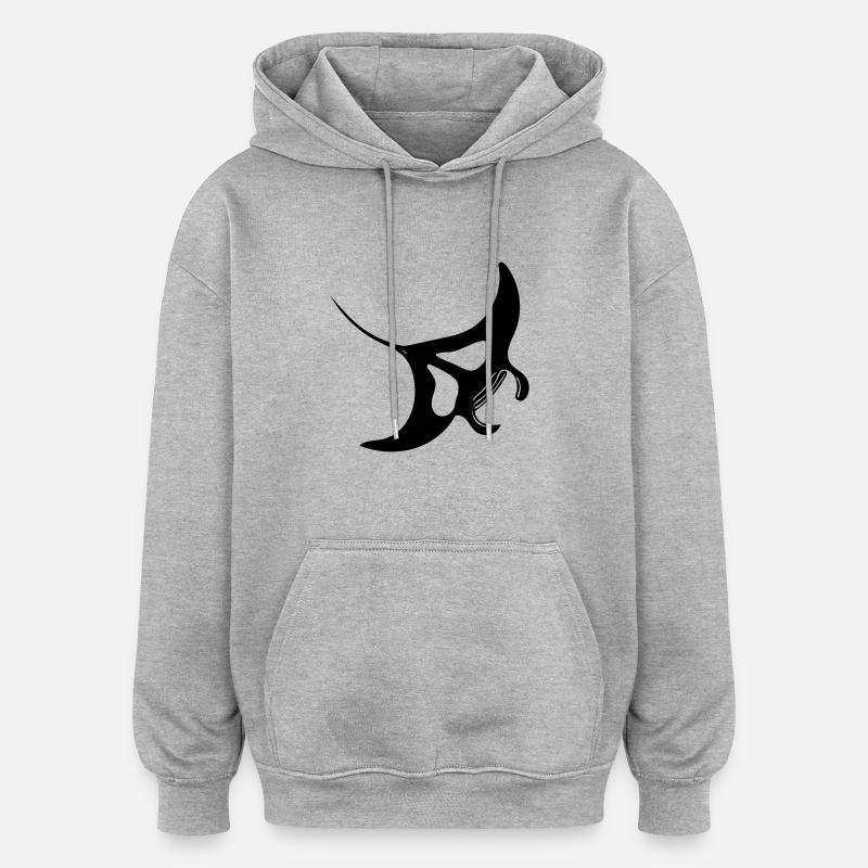 Manta Rochen Vector - Sweat à capuche oversize unisexe - gris chiné