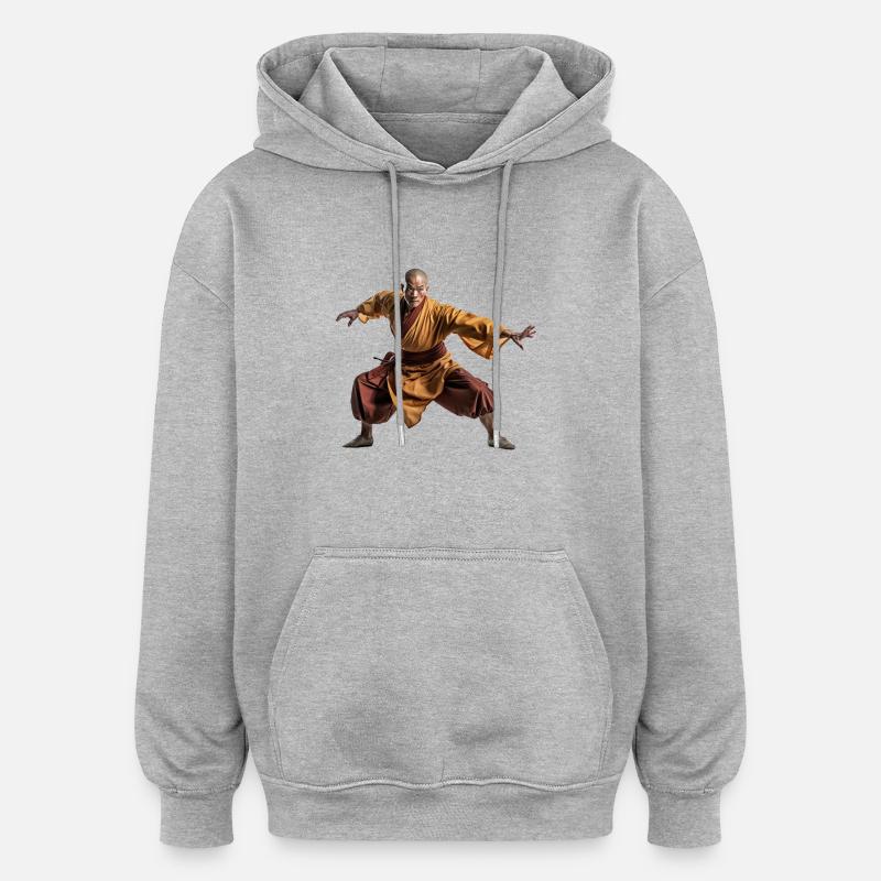 Shaolin - Oversized Unisex Hoodie - heather grey