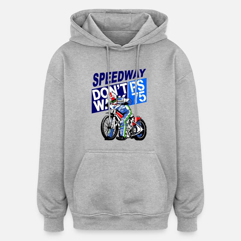 Speedway - Sweat à capuche oversize unisexe - gris chiné