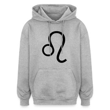 Leo - Oversized Unisex Hoodie - heather grey - Front - Noah (186cm)