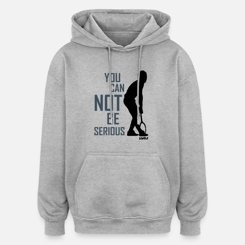 Tennis mcenroe hommage - Sweat à capuche oversize unisexe - gris chiné
