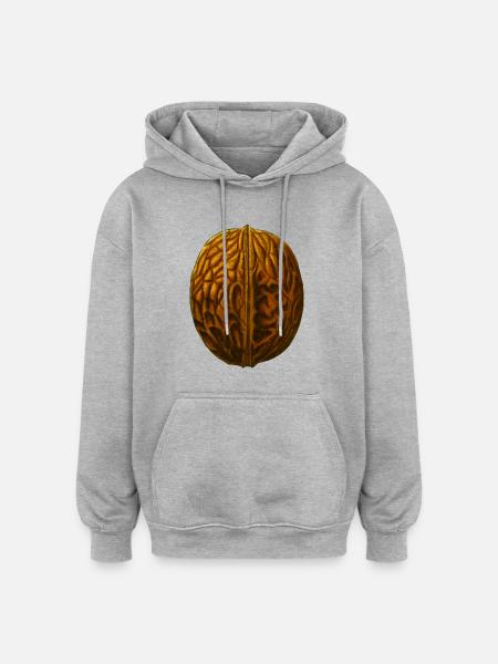 walnuts walnut veggie vegetables fruits10 - Oversized Unisex Hoodie - heather grey