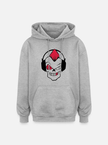 punk rock - Oversized Unisex Hoodie - heather grey