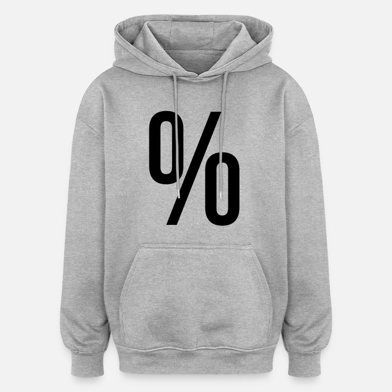 Pourcent - Sweat à capuche oversize unisexe - gris chiné