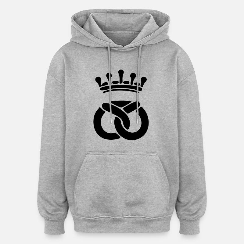 Bäcker - Oversized Unisex Hoodie - Grau meliert