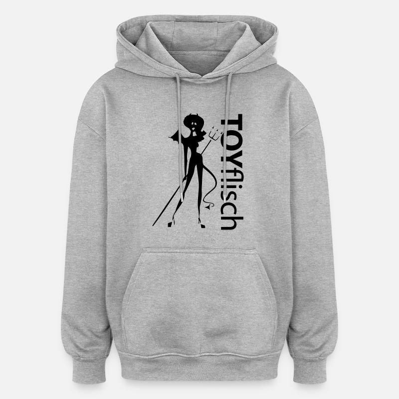 Jouets - Sweat à capuche oversize unisexe - gris chiné