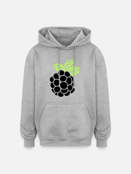 blackberry - Oversized Unisex Hoodie - heather grey