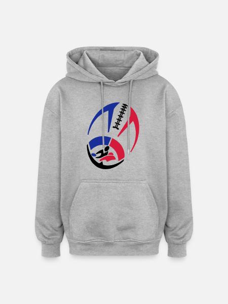 shirt ball - Oversized Unisex Hoodie - heather grey