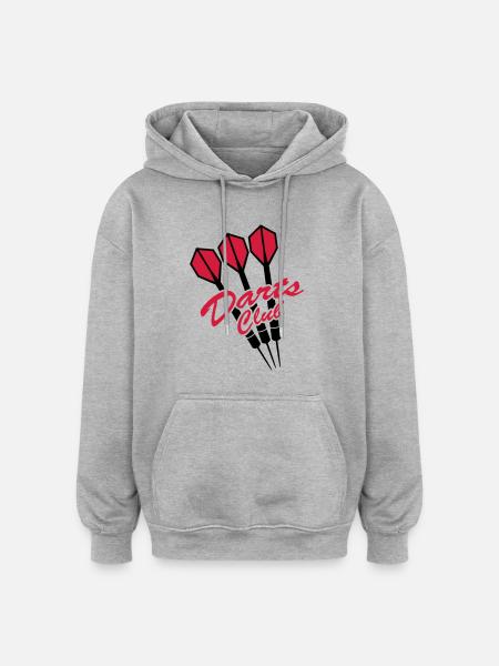 Darts Club - Oversized Unisex Hoodie - heather grey