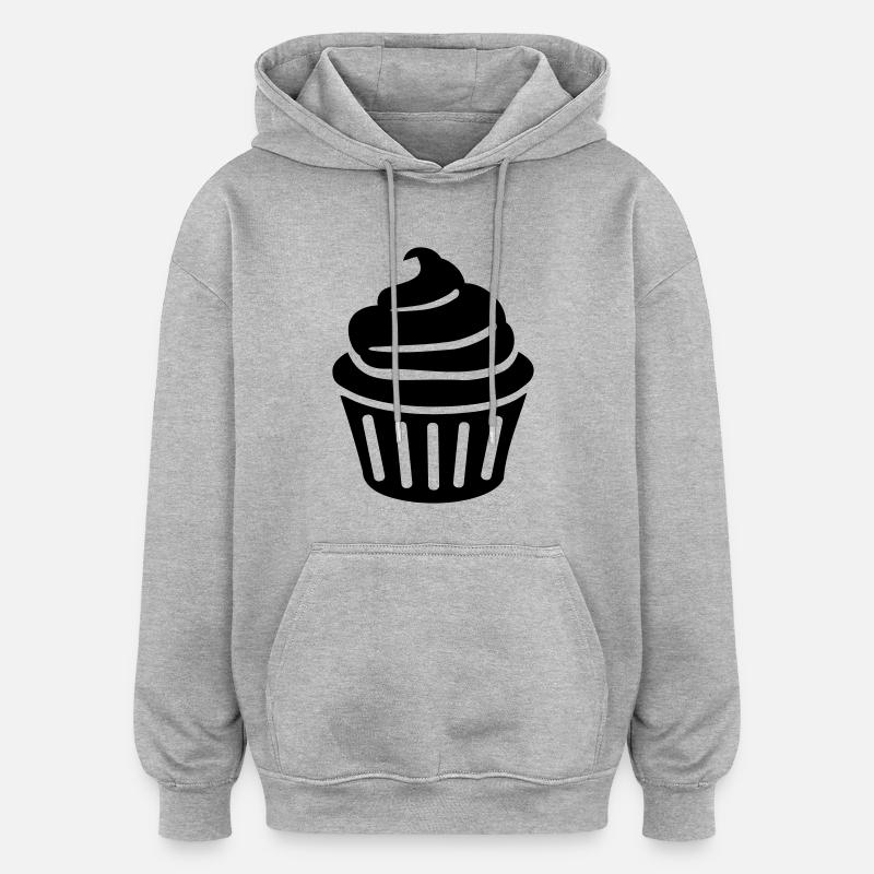 Cupcake - Oversized Unisex Hoodie - heather grey