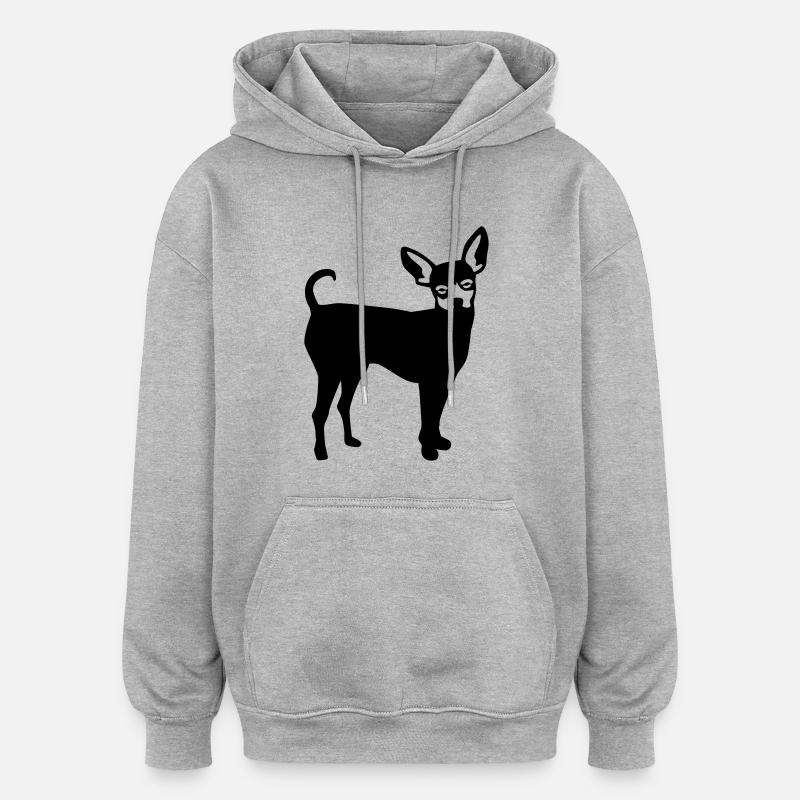 Prague Ratter - Sweat à capuche oversize unisexe - gris chiné