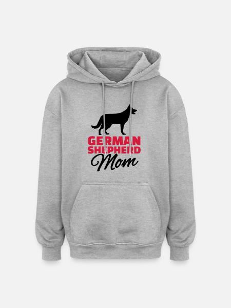 German shepherd Mom - Oversized Unisex Hoodie - heather grey