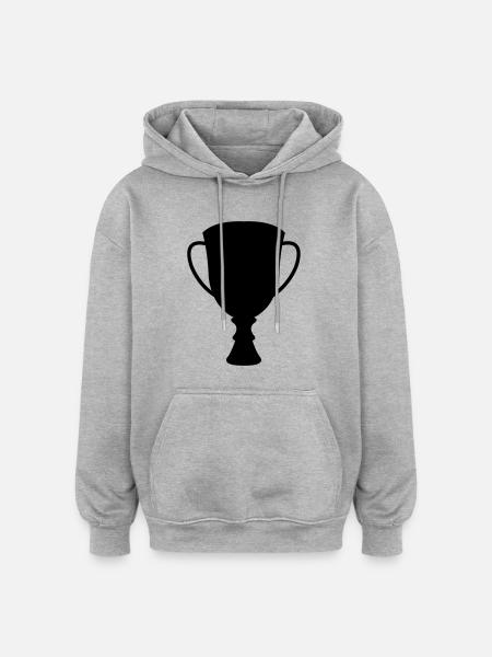 pokal - Oversized Unisex Hoodie - Grau meliert