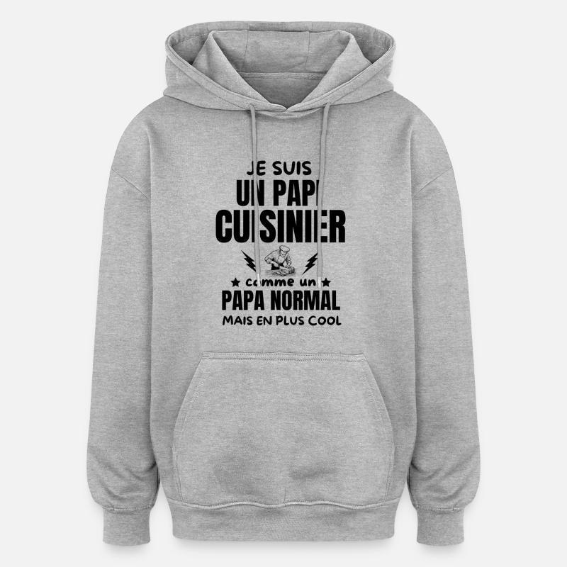 PAPI CUIISNIER - Oversized Unisex Hoodie - Grau meliert