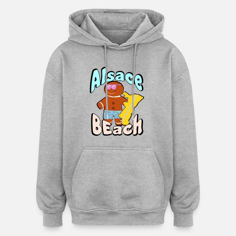 Alsace Beach - Sweat à capuche oversize unisexe - gris chiné