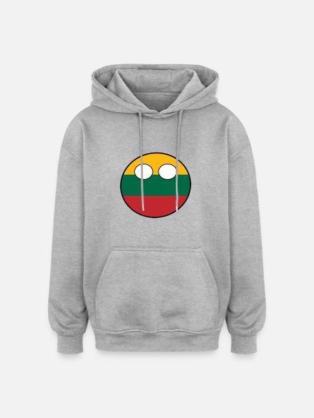 Countryball Country Home Lithuania - Oversized Unisex Hoodie - heather grey