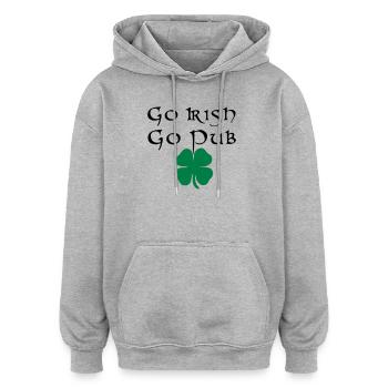 St Patricks Day Pub Irland irisch - Oversized Unisex Hoodie - Grau meliert - Vorne - Noah (186cm)