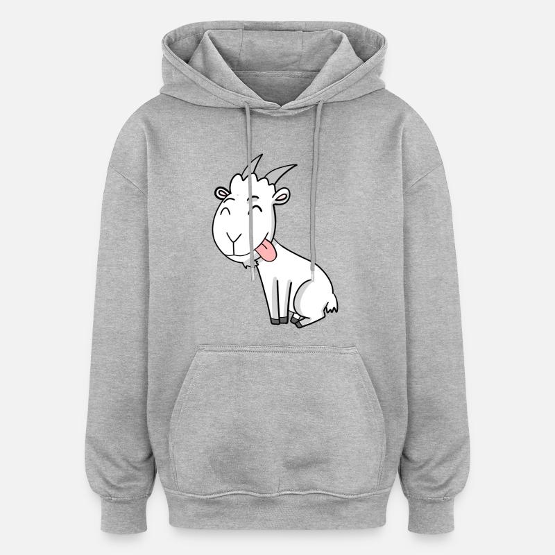 Ziege Ziegenbock Bock - Oversized Unisex Hoodie - Grau meliert