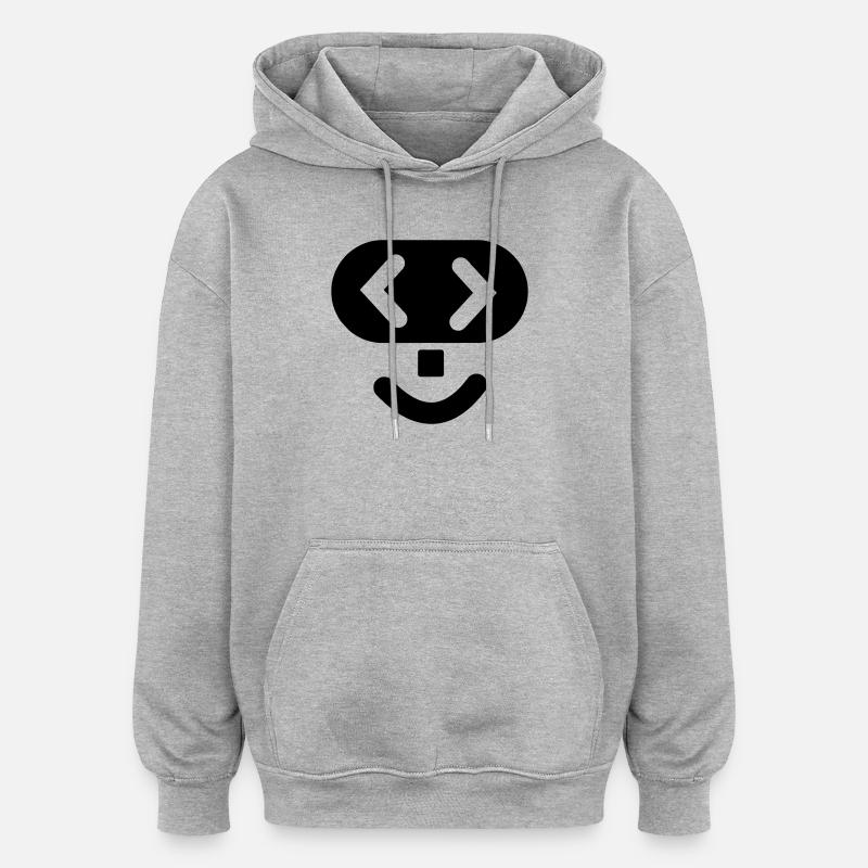 Hacker logo 2 - Oversized Unisex Hoodie - heather grey