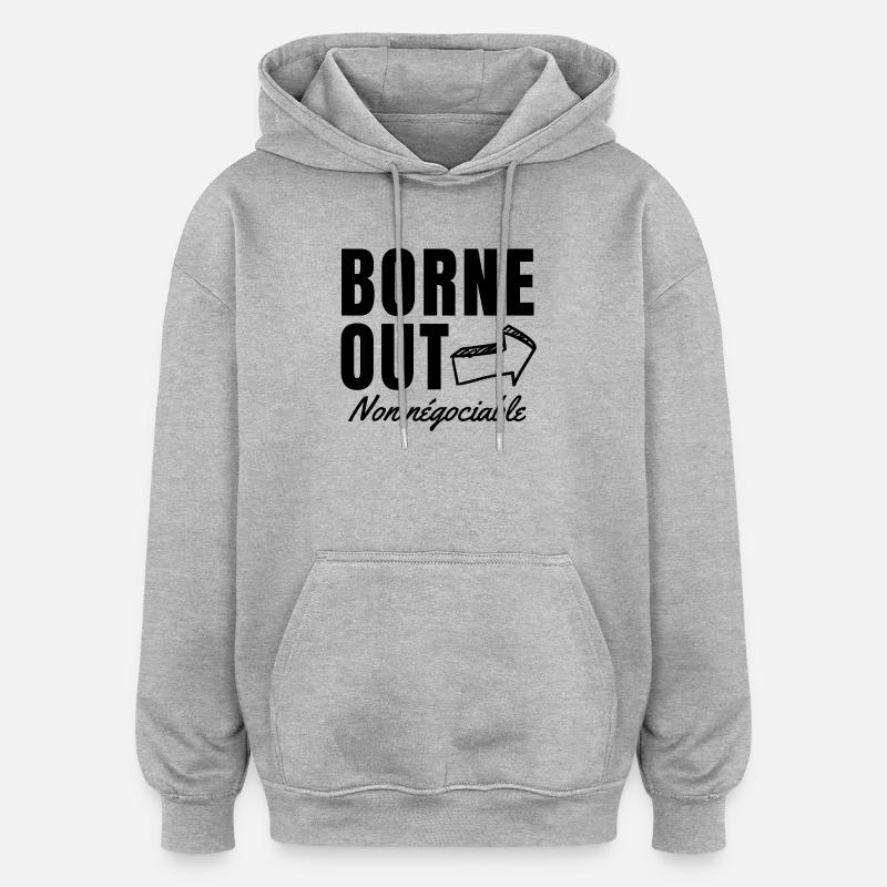 réforme des retraites, retraites, retraite - Sweat à capuche oversize unisexe - gris chiné