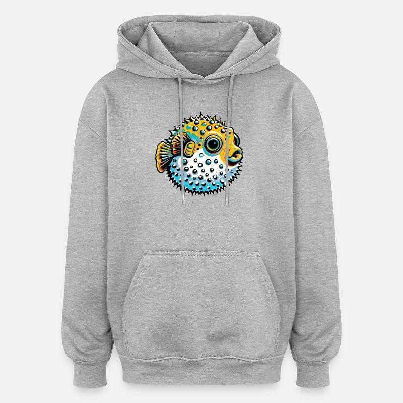 Blowfish - Sweat à capuche oversize unisexe - gris chiné