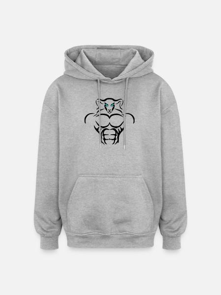 Alpha Aries Deluxe - Oversized Unisex Hoodie - Grau meliert