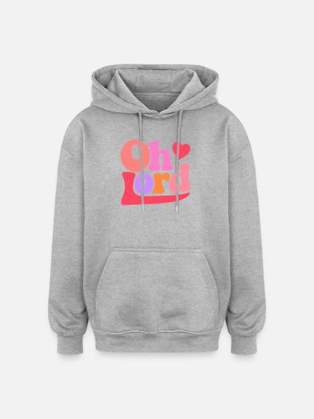Seigneur - Sweat à capuche oversize unisexe - gris chiné